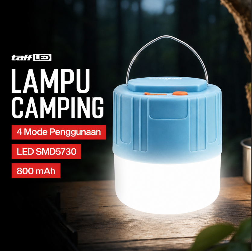 TaffLED Lampu LED Camping Lantern 5 Modes Waterproof 1200mAh - 511