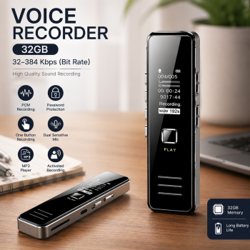 FORNORM Perekam Suara Audio Digital Mini Voice Recorder 32GB - VC173
