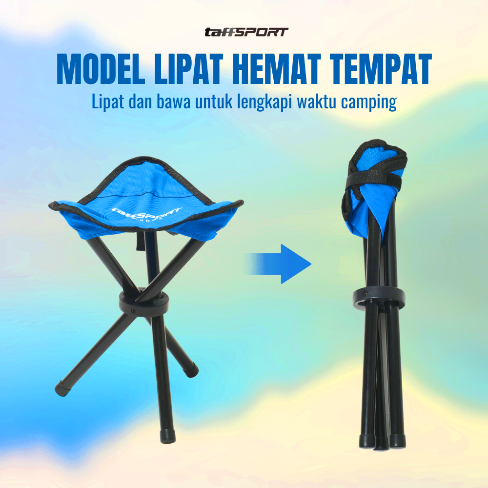 TaffSPORT Kursi Lipat Memancing Folding Legged Beach Stool Chair - A0003