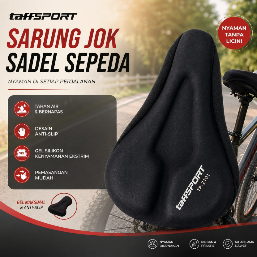 TaffSPORT Sarung Jok Sadel Sepeda 3D Silicone Gel - TP-ZT01