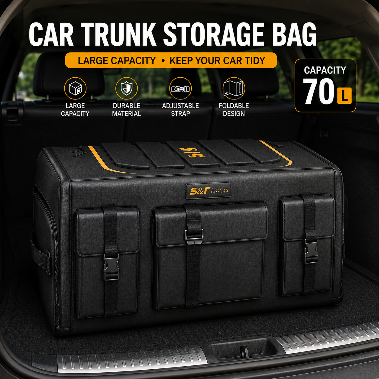 S&R Tas Organizer Bagasi Mobil Car Trunk Storage Bag - S57