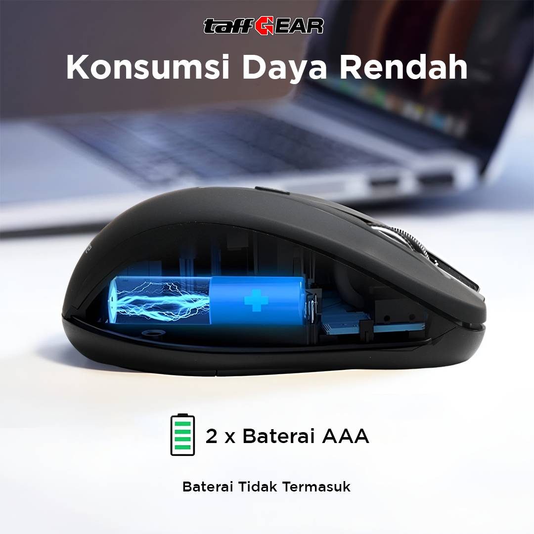 TaffGEAR Mouse Bluetooth Wireless Optical 5.2 Ergonomic 6 Key 1600DPI - PWM-601