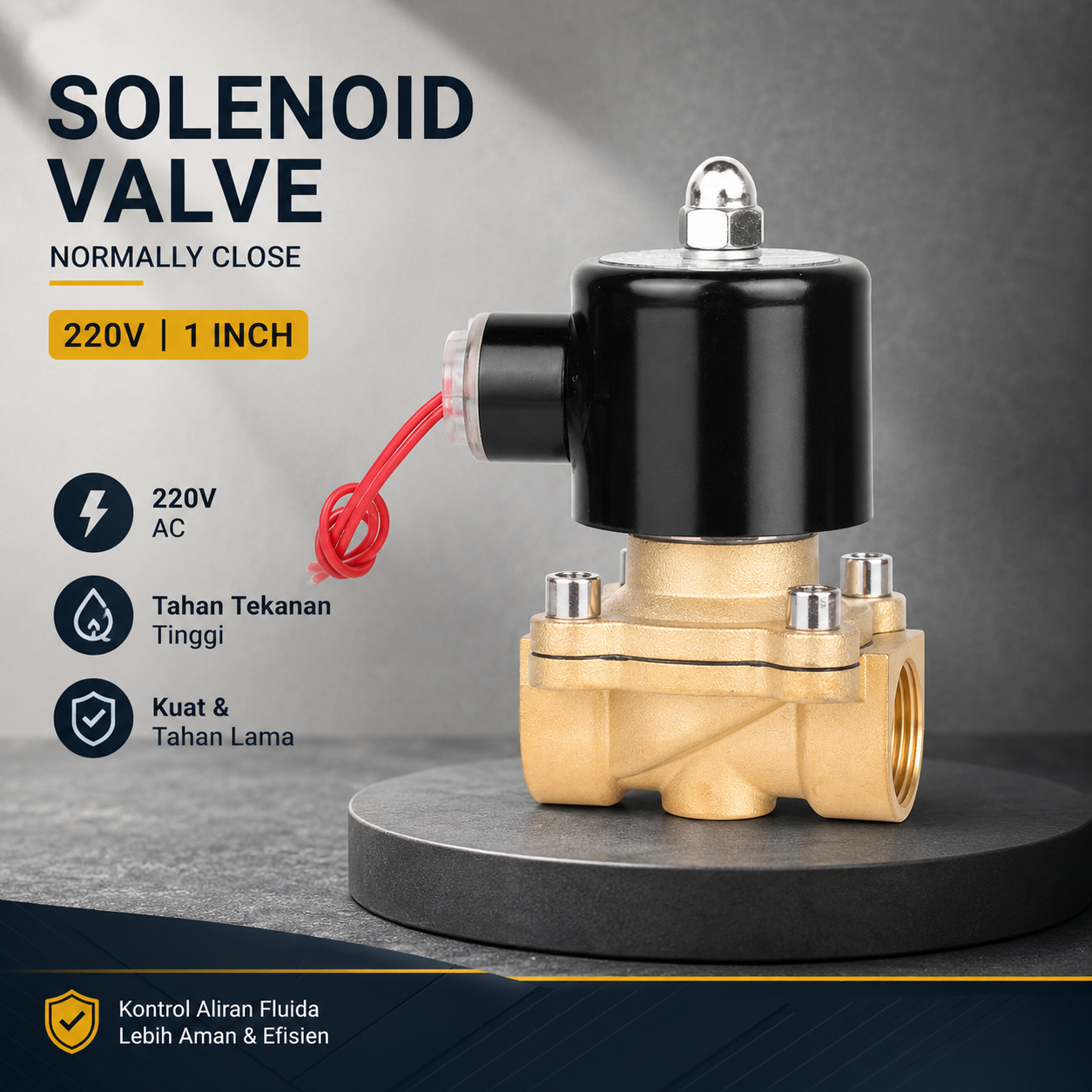 Geerte Electric Solenoid Water Valve 220V 1 Inch DN25 - 2W-250-25