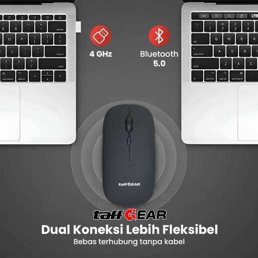 TaffGEAR Mouse Wireless Bluetooth Optical 2.4GHz Silent Click 1600DPI - M8120G
