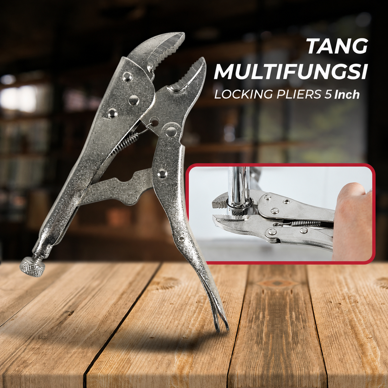 YOFE Tang Multifungsi Locking Pliers Ground Mouth Lock 5 Inch - X47