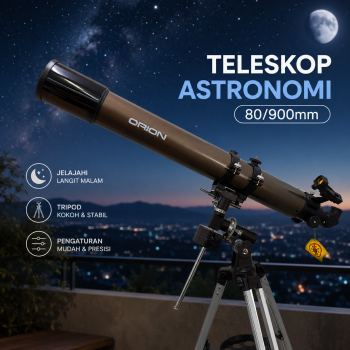 ORION Teleskop Astronomi 80/900mm dengan Cermin Zenith EQ Mount - R71101
