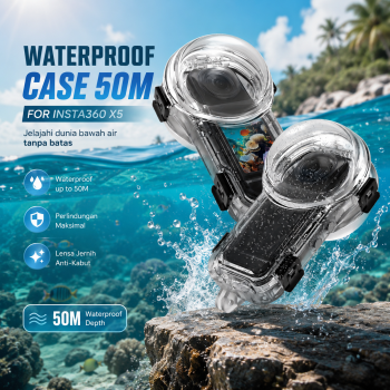YAZE Waterproof Case Insta360 X5 Housing Kamera Anti Air 50M - I3X5