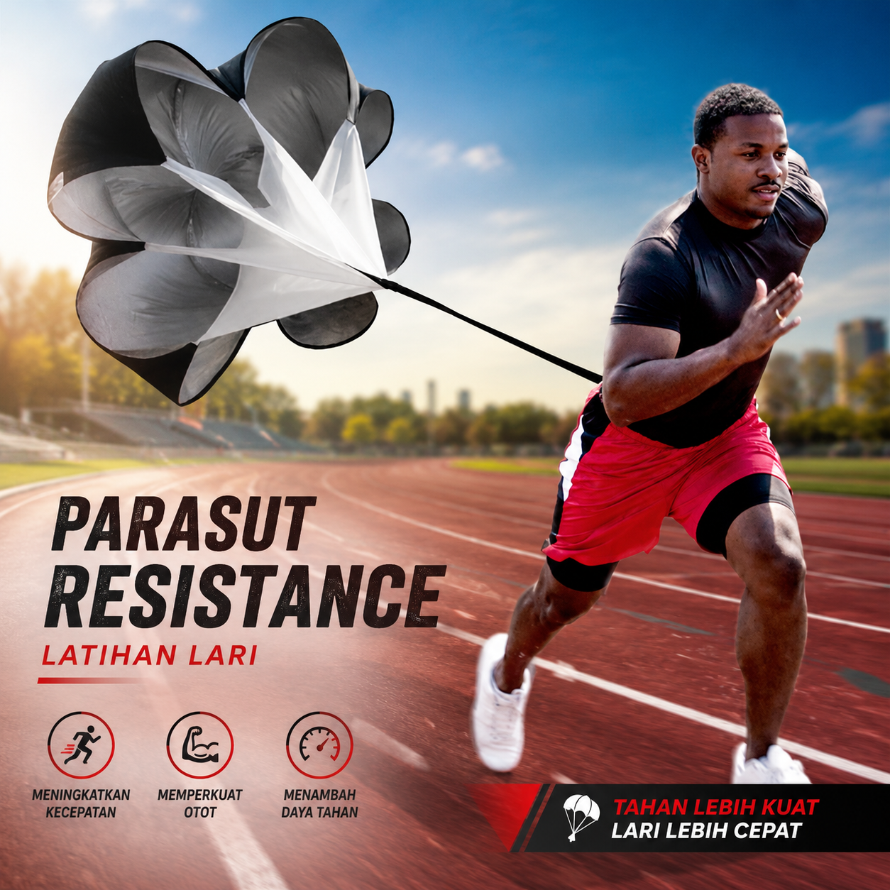 ESPEED Training Parachute Parasut Latihan Lari Training Resistance - SR10
