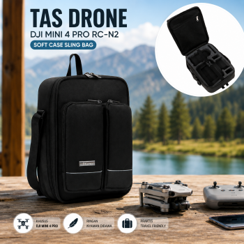 BKano Tas Drone DJI Mini 4 Pro RC-N2 Soft Case Sling Bag Storage Bag - M4-001