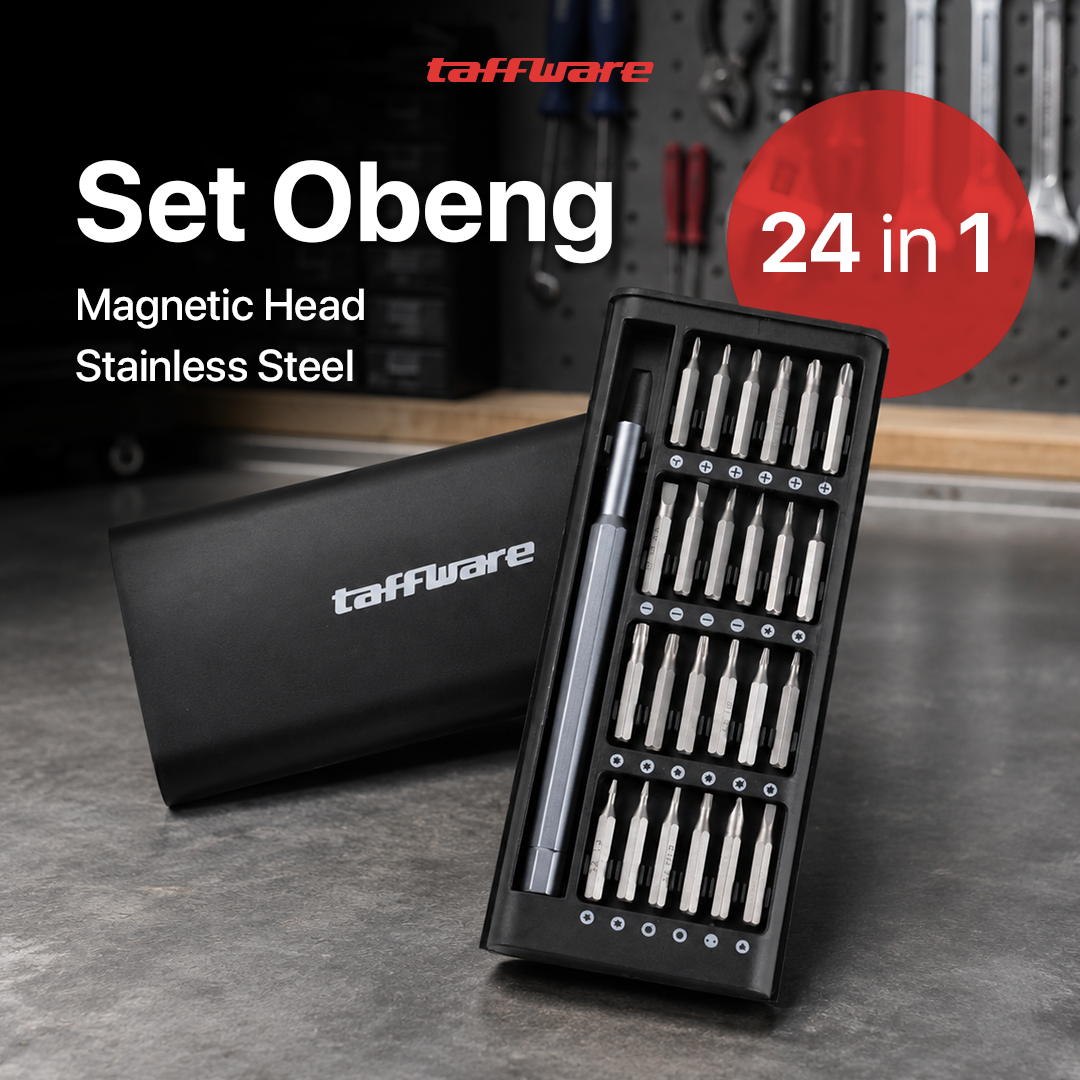 Taffware Obeng Set Premium Precision Screwdriver Magnetic Bits 24in1 - 6024-C