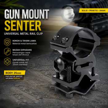 Lediland Gun Mount Senter Universal Metal Rail Clip - LH99