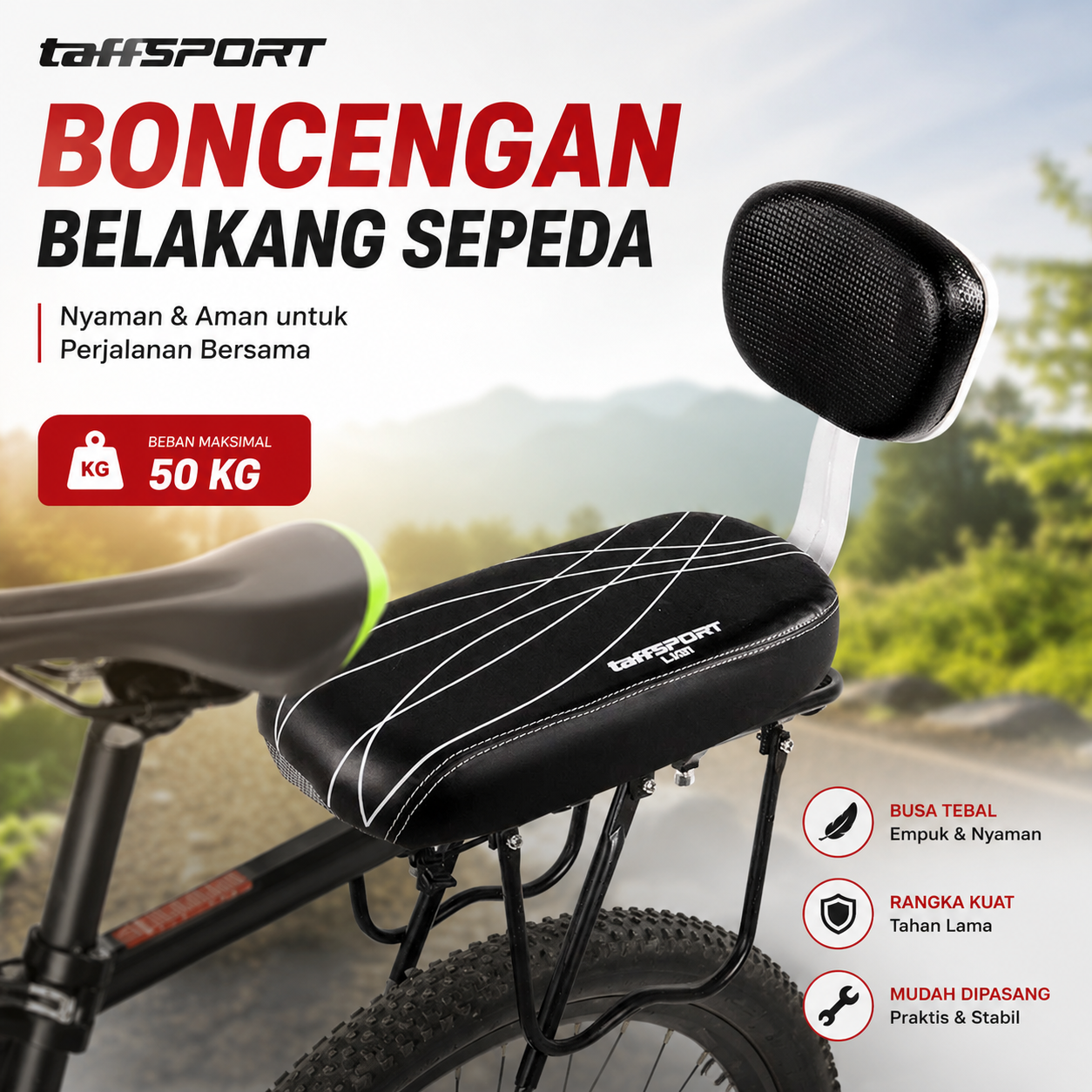 Jual TaffSPORT Boncengan Belakang Sepeda Back Seat Bicycle Child