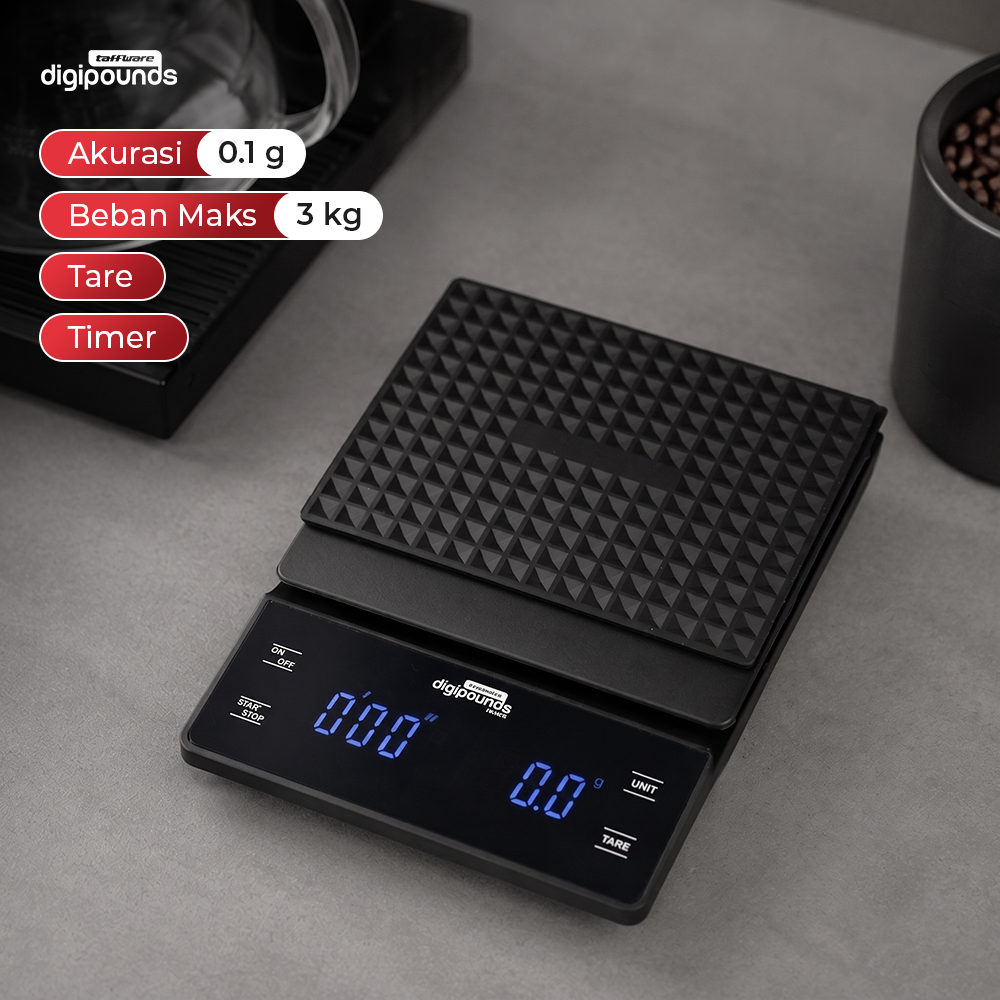 Taffware Digipounds Timbangan Kopi Digital Coffee Scale 3kg 0.1-1g - EK6002