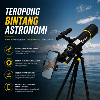 Eyebre Teropong Bintang Astronomical Telescope 200X 400/70mm - 70TZ