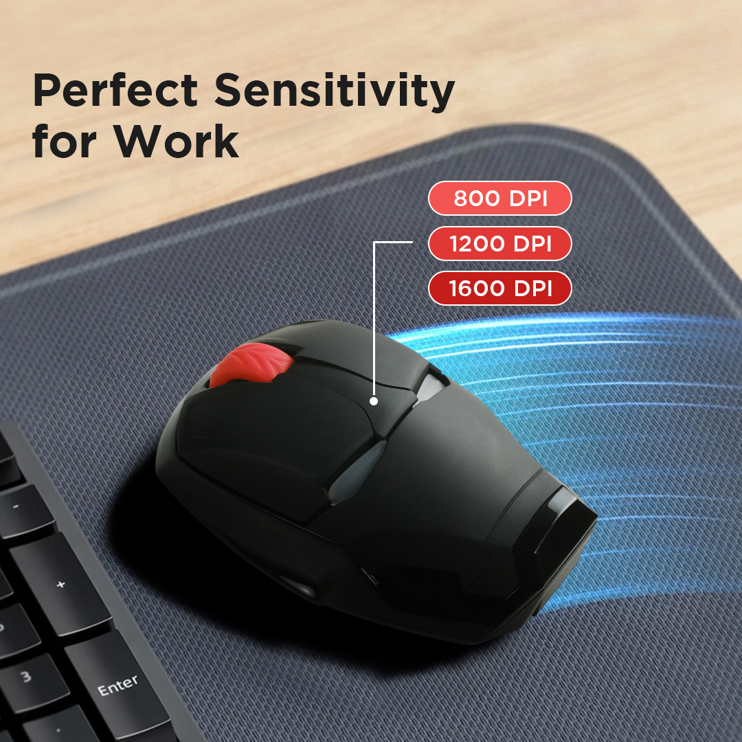 Taffware Mouse Wireless Optical 2.4GHz Iron Man 4 Key 1600 DPI - M8