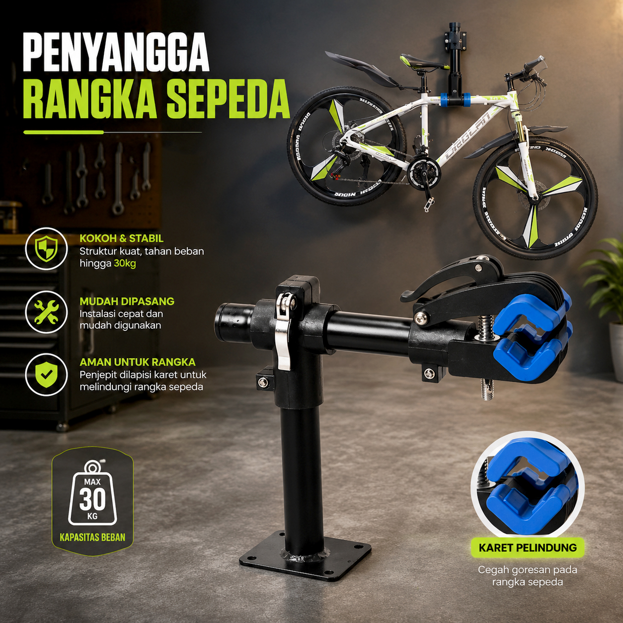 ROCES Alat Penyangga Perbaikan Rangka Sepeda Bicycle Repair Frame Kit - MT45