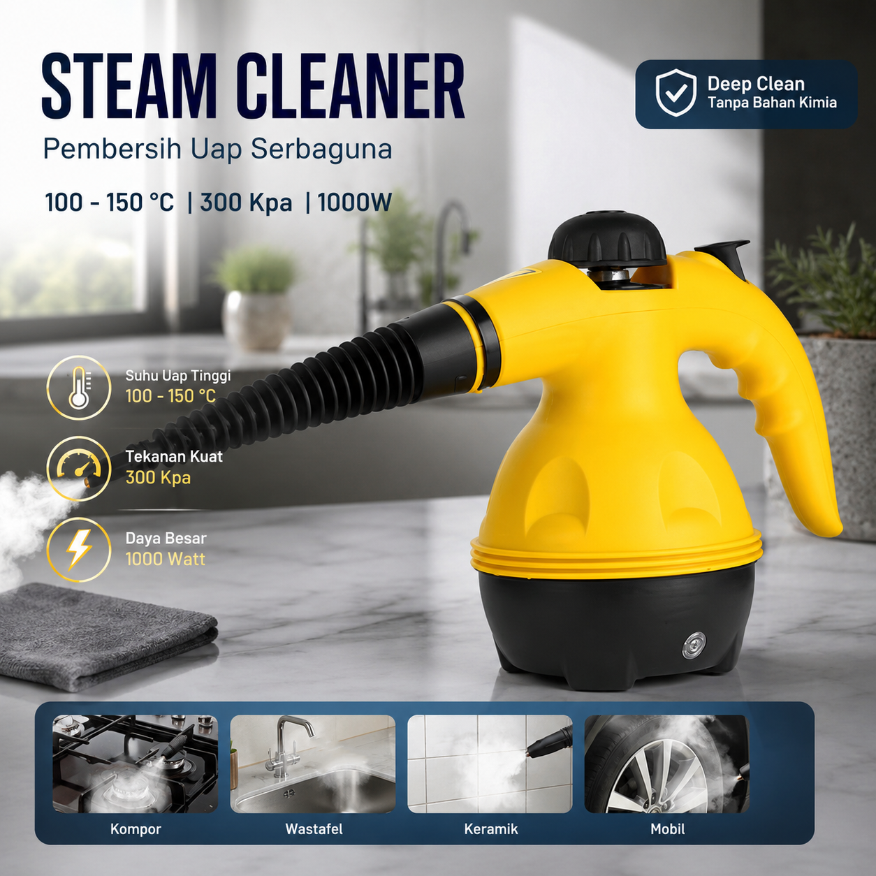 BALAS Alat Uap Pembersih Steam Cleaner High Temperature 1000W - DF-A001