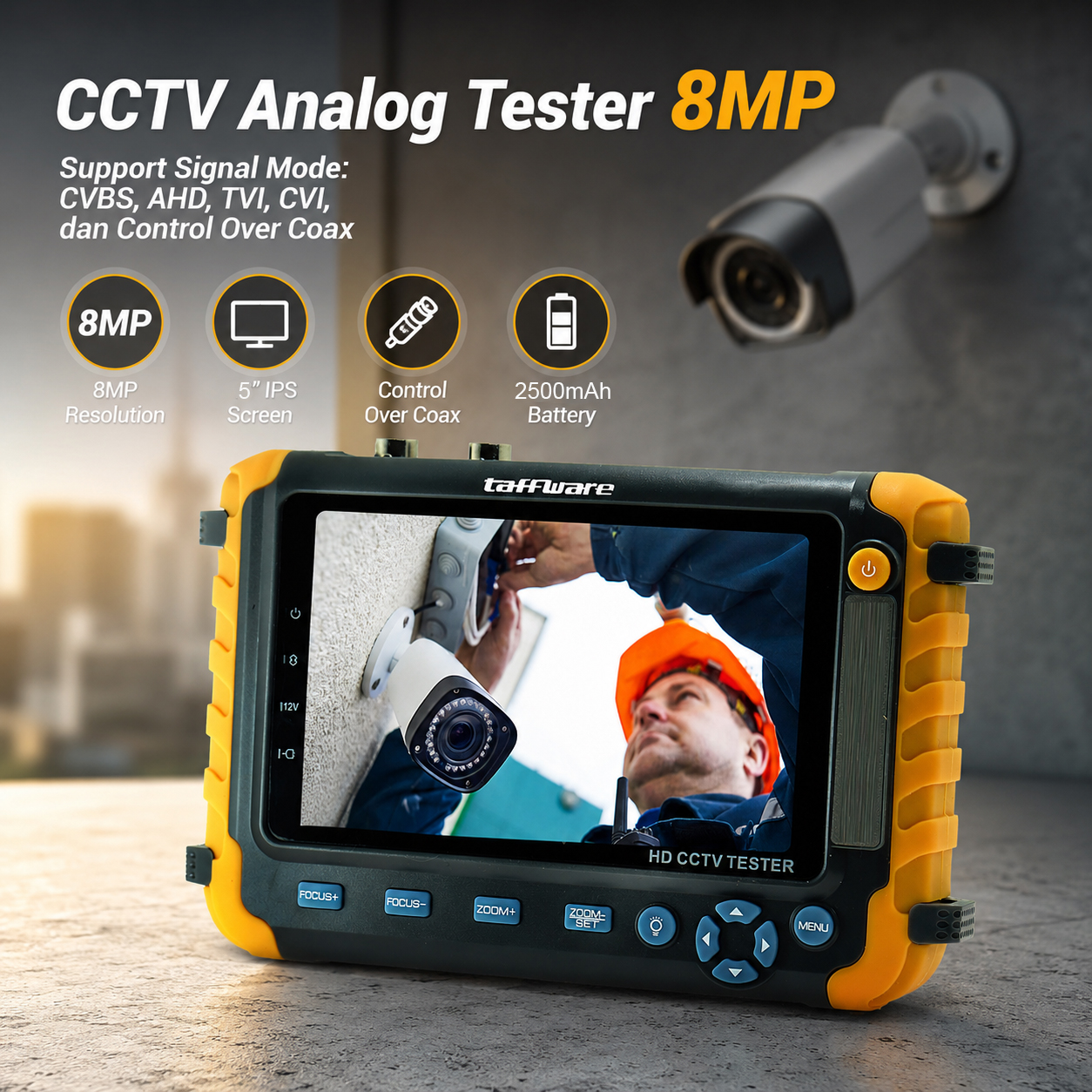 GILS CCTV Analog Tester 8MP Support AHD CVI TVI CVBS HDMI VGA Input - IV8W