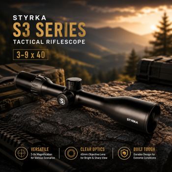STYRKA S3 Series Rifle Tactical Scope Hunting Magnification 3-9x40 - S3