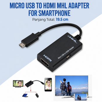 ROBOTSKY Micro USB to HDMI MHL Adapter TV 720p for Smartphone - S2
