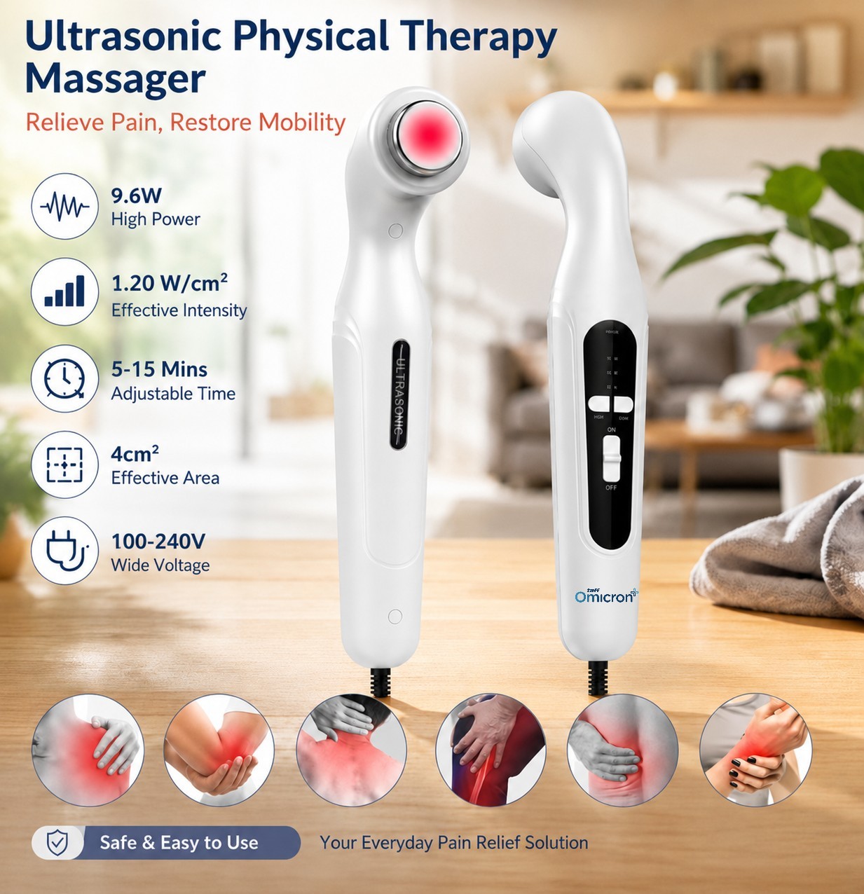 TaffOmicron Alat Pijat Terapi Ultrasonik Fisioterapi Portable 9.6W - CS-776
