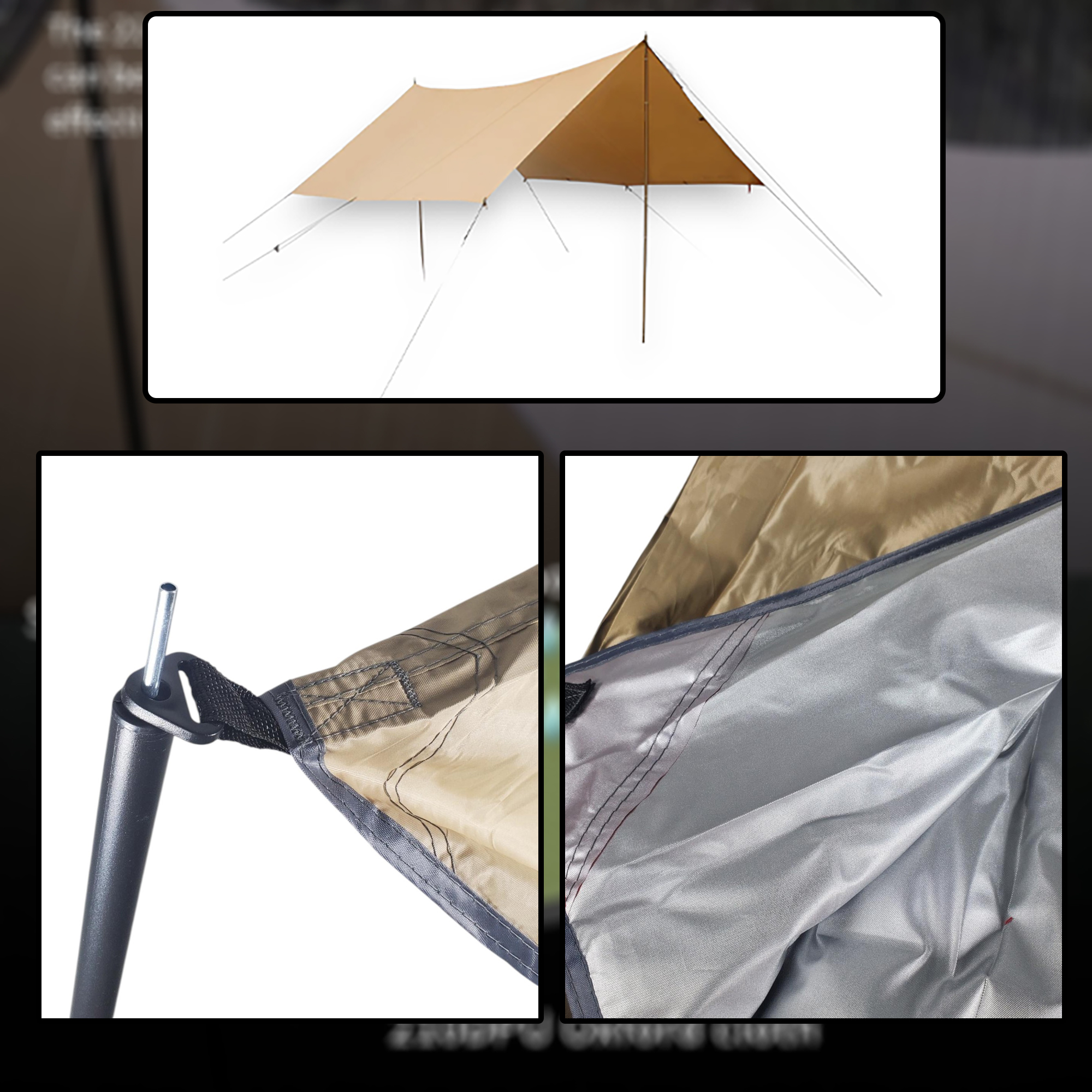 Buizel Tenda Camping Kanopi Flysheet Shelter Rain Proof Simple Build - B3