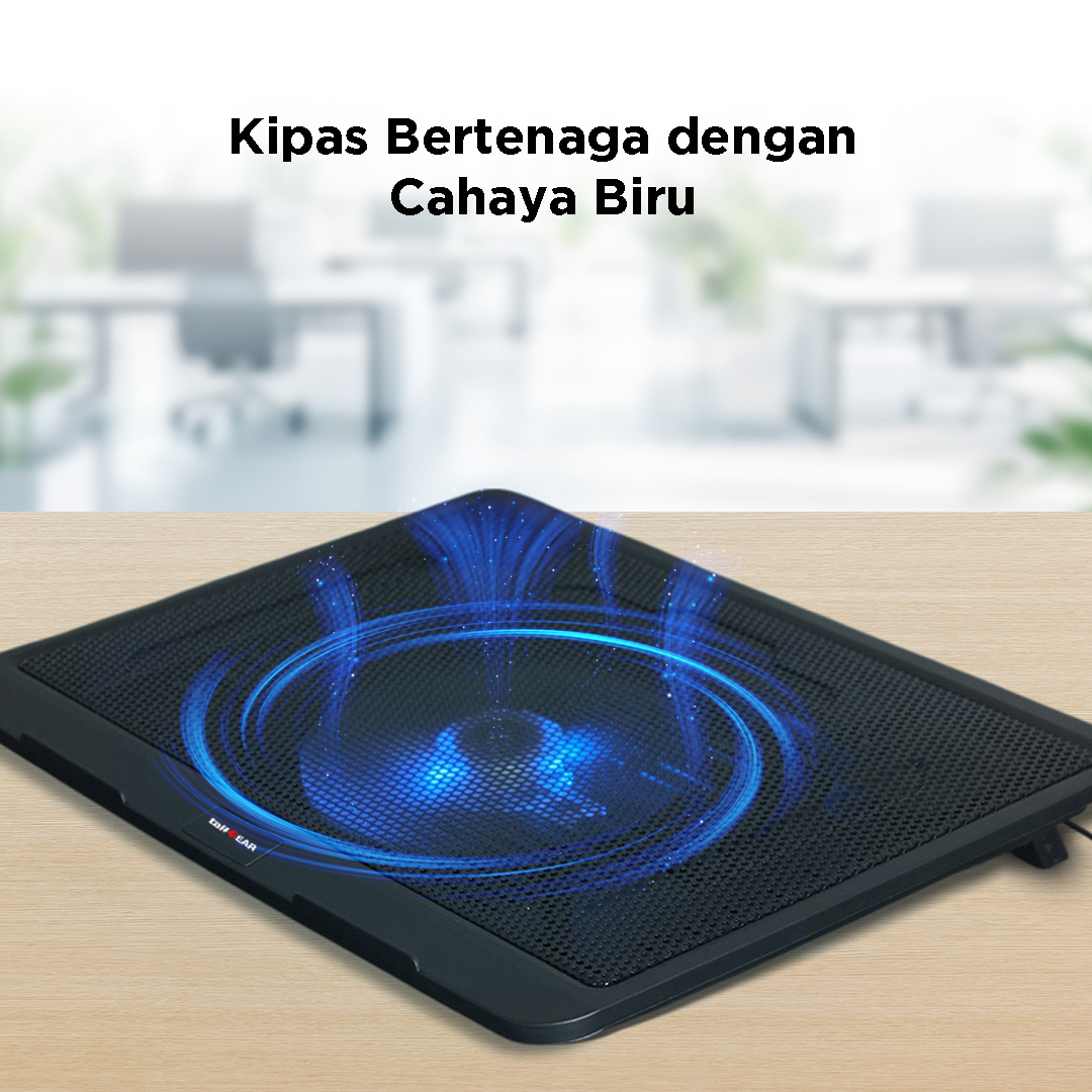 TaffGEAR Cooling Pad Laptop Kipas Pendingin Ultra Thin 1 Fan 14 Inch - V19