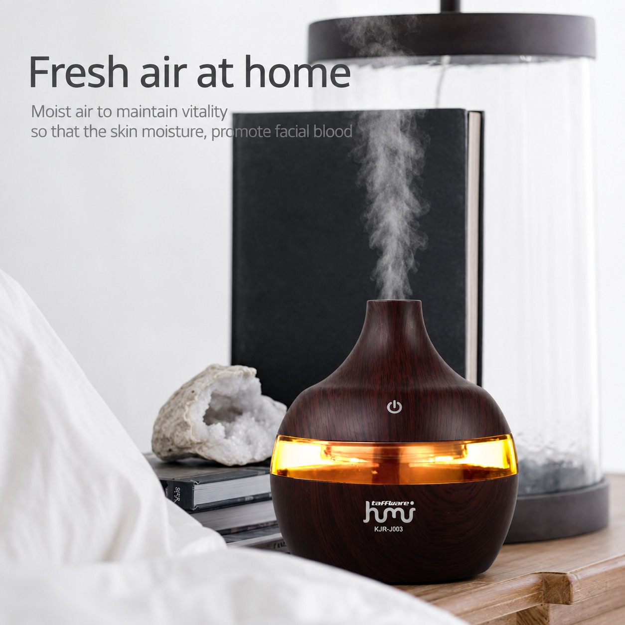Taffware HUMI Air Humidifier Mini Ultrasonic Aroma Diffuser RGB 300ml - KJR-J003