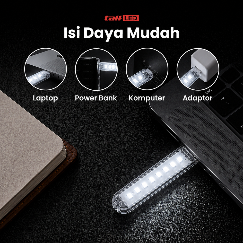 TaffLED Lampu Baca Mini LED USB Portable 5V - SMD 5730