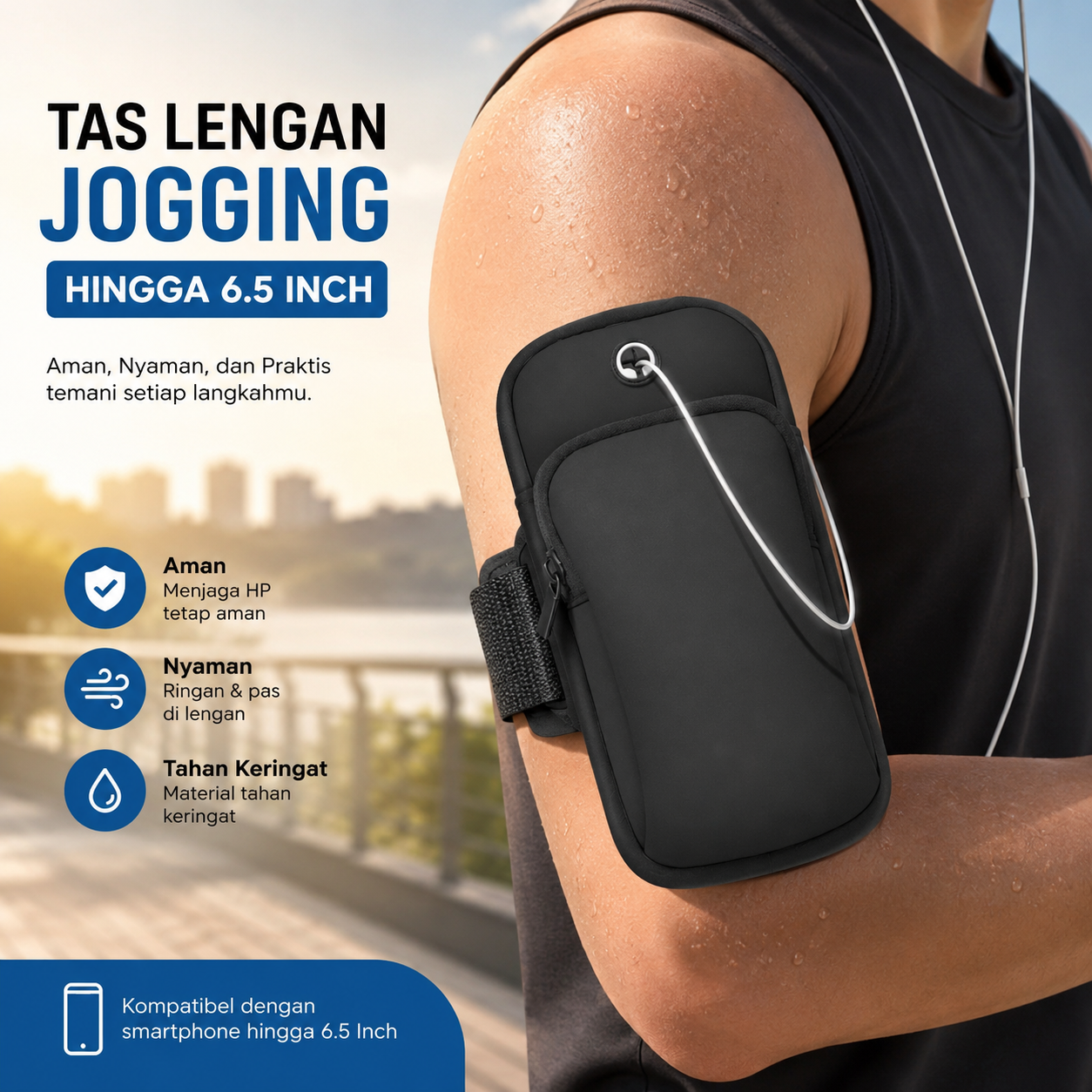 SUMTLE Tas Lengan Jogging Olahraga Running Arm Bag Waterproof - SL8