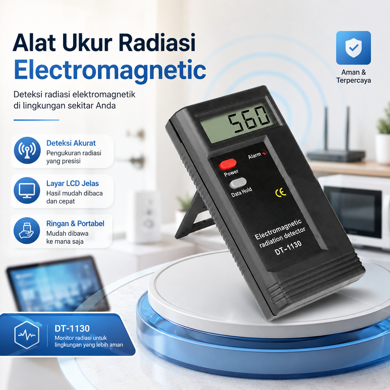 VKTECH Digital Electromagnetic Radiation Detector - DT-1130