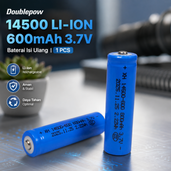 Doublepow Baterai Isi Ulang 14500 Li-Ion 600mAh 3.7V 1 PCS