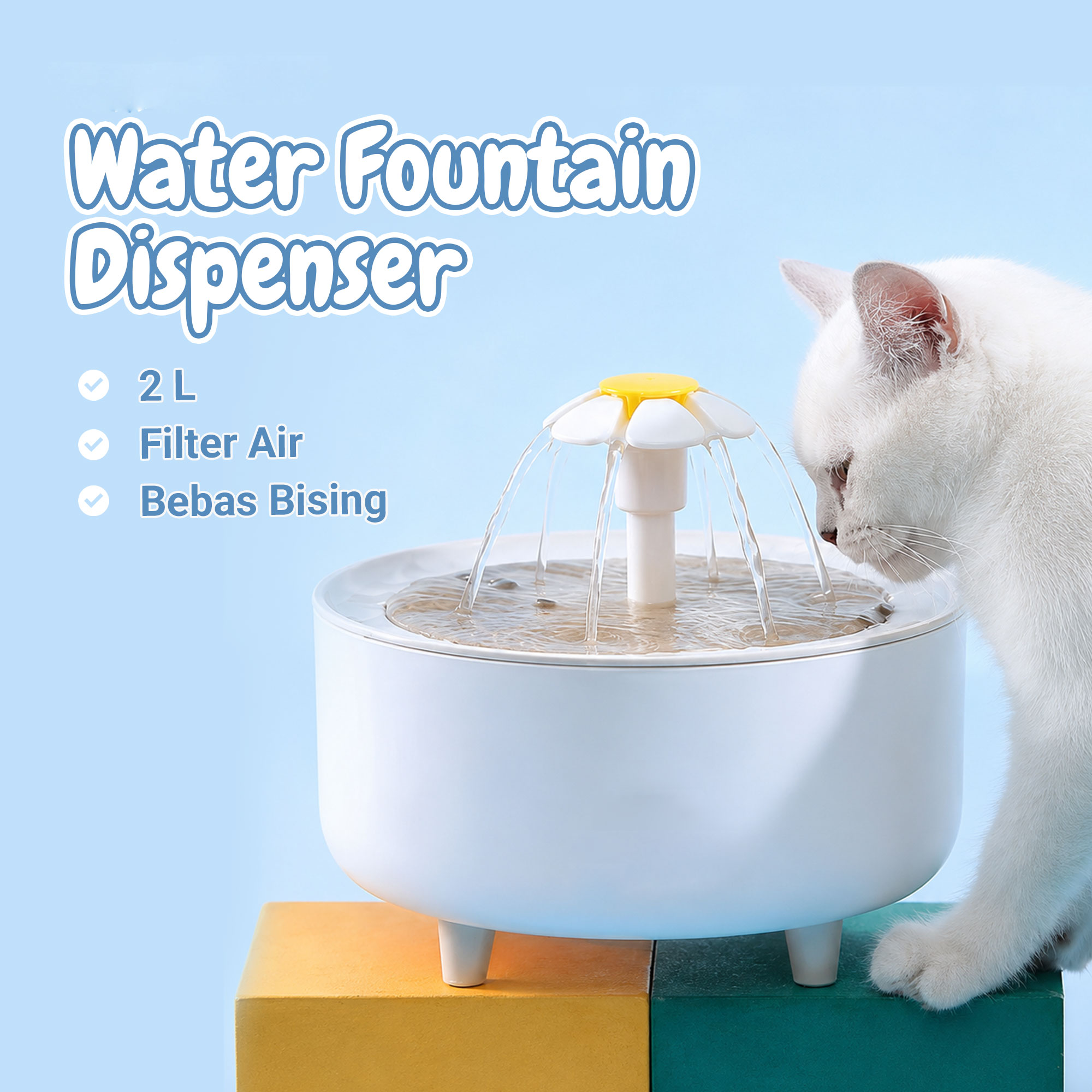 TaffHOME FEIDASH Tempat Minum Anjing Kucing Fountain Dispenser 2L - G3370