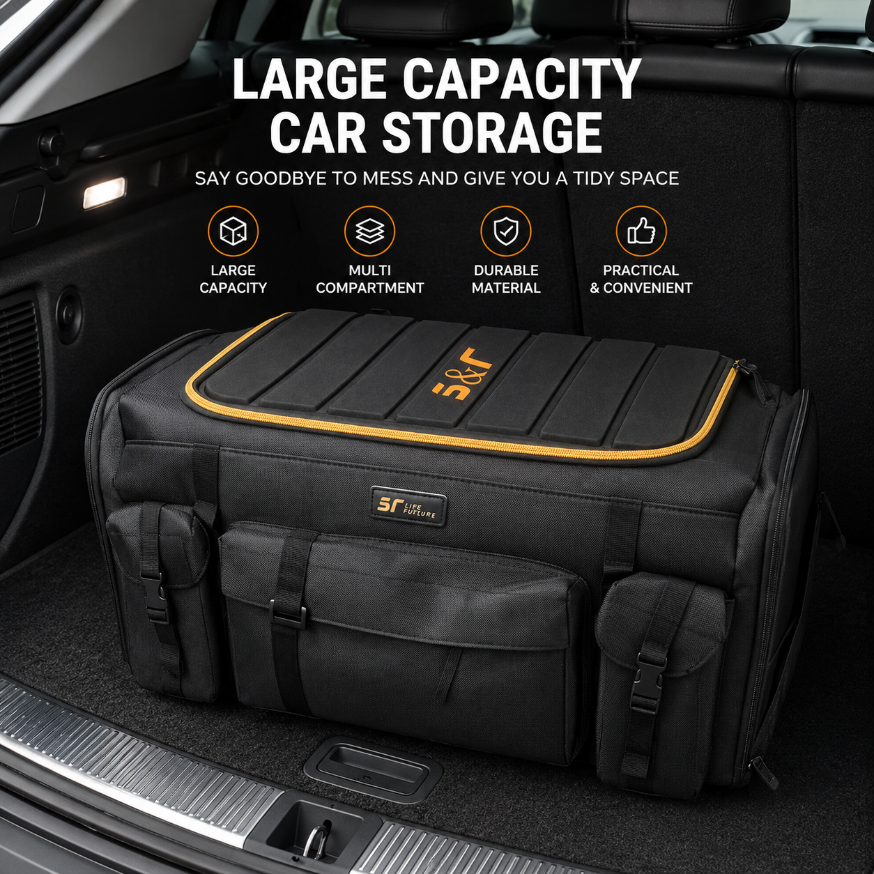 S&R Tas Organizer Bagasi Mobil Car Trunk Storage Bag - S57