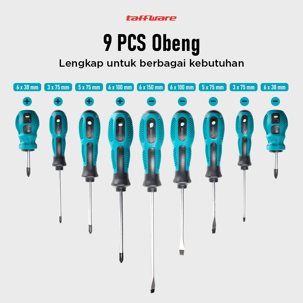 Taffware Obeng Set Reparasi Magnetic Head 9 in 1 - SK803