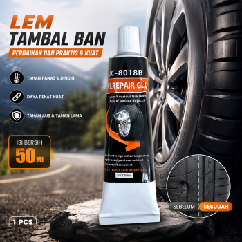 CHENG Lem Tambal Ban Mobil Car Tire Repair Glue Resistant 50ml 1 PCS - JC-8018B