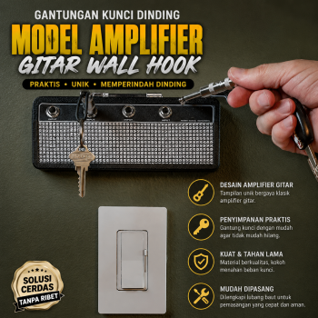 TaffHOME Gantungan Kunci Dinding Model Amplifier Gitar Wall Hook - HIF4