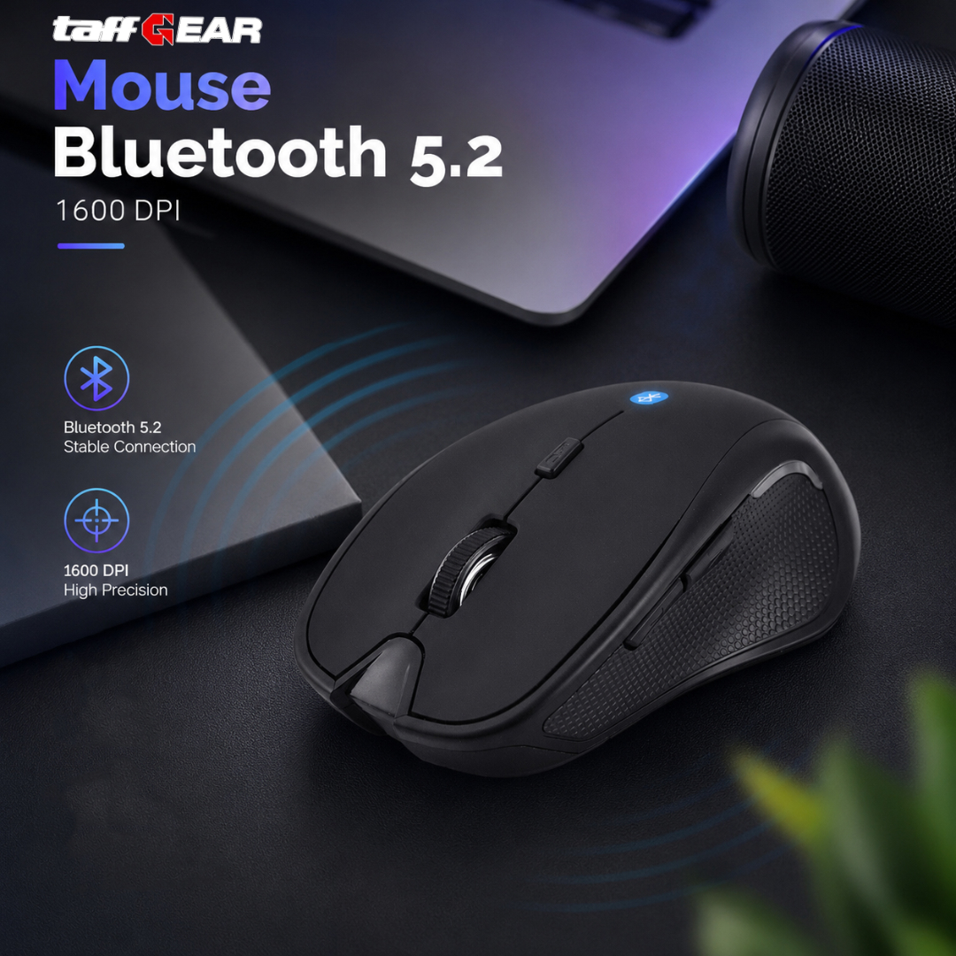 TaffGEAR Mouse Bluetooth Wireless Optical Ergonomic 6 Key 1600DPI - M9000