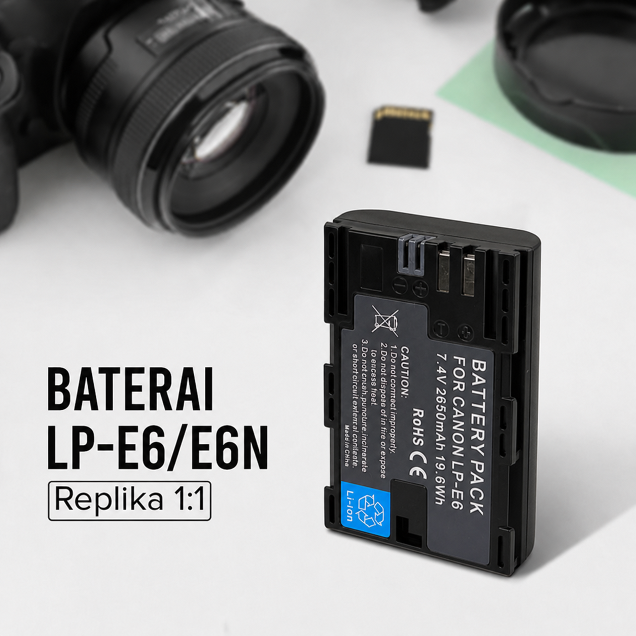 Baterai Kamera Canon EOS 5D LP-E6/E6N 2650mAh (Replika 1:1)