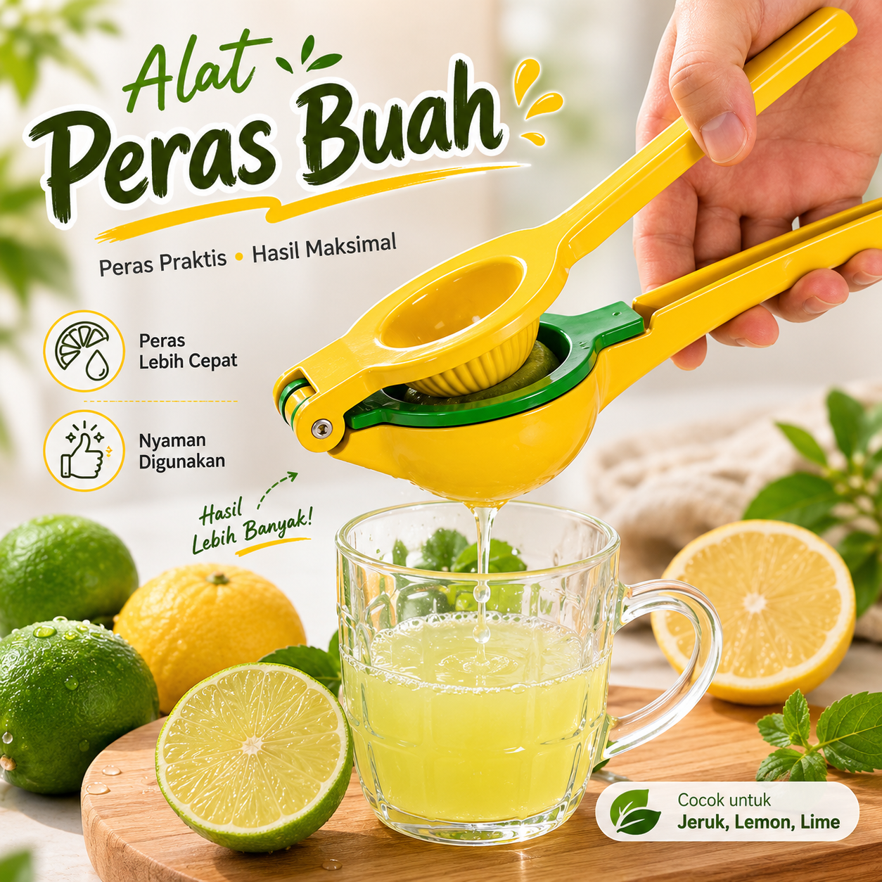 JPOL Alat Peras Jus Buah Juice Lemon Lime Squeezer - LSR02