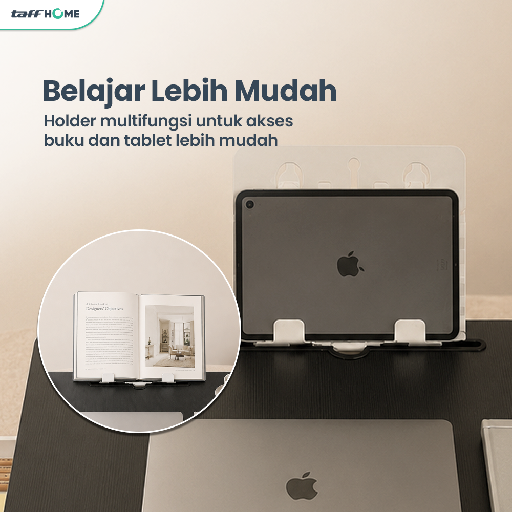 TaffHOME Meja Lipat Laptop Foldable Bed Table with Drawer Cup Holder - BC67