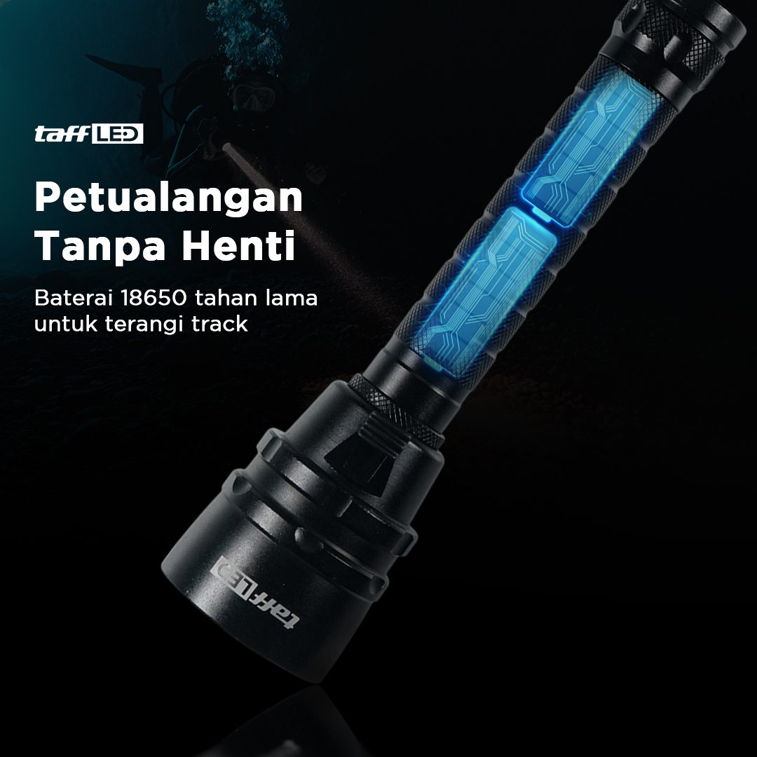 TaffLED Senter LED Scuba Dive Waterproof IP68 T6 - TG-S151