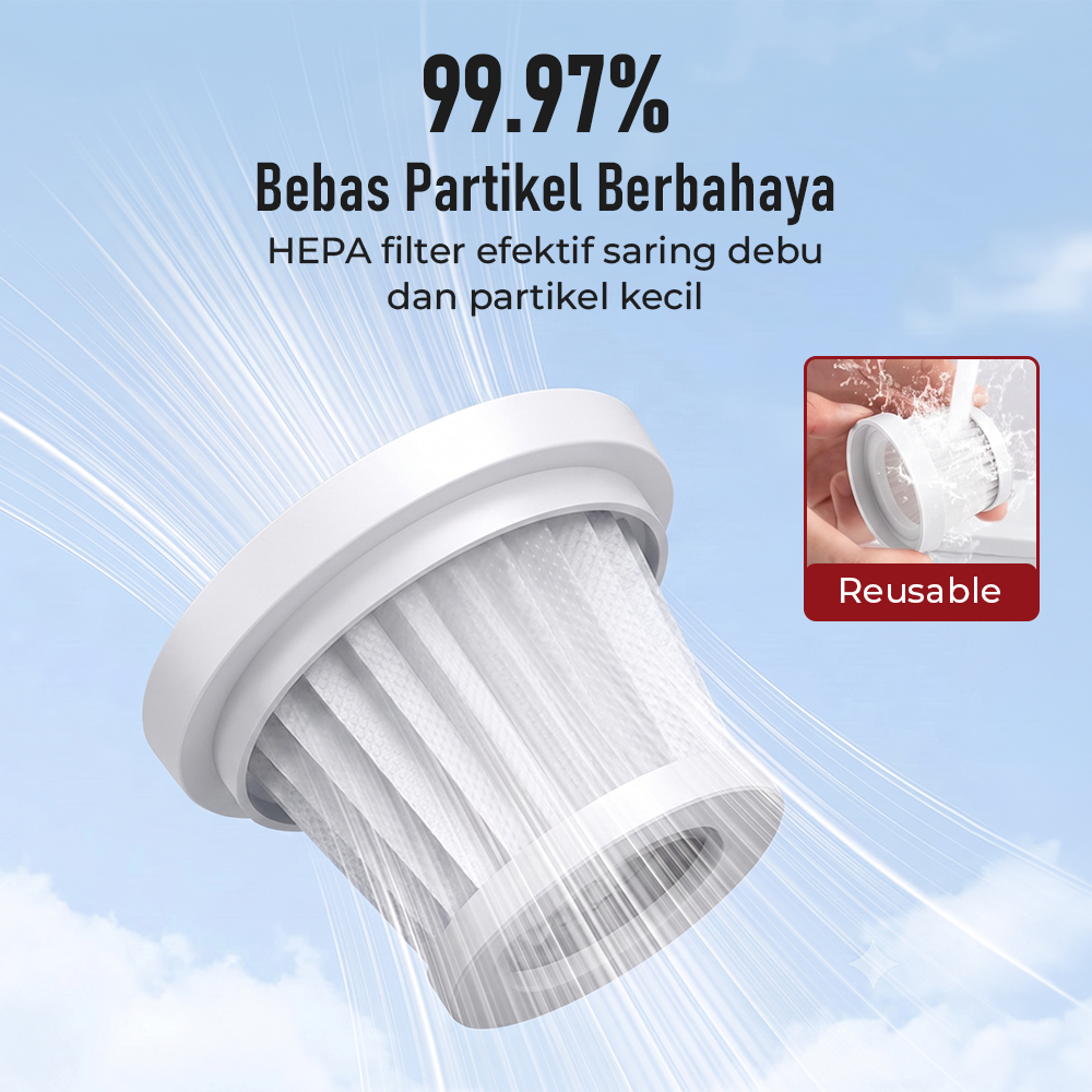 HELLOLEIBOO Penyedot Debu Mobil Handheld Vacuum Cleaner 9000Pa 120W - LT-101C