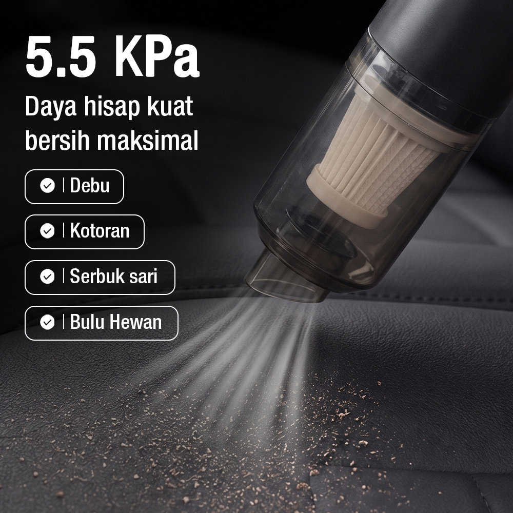 Aiboduo Penyedot Debu Handheld Mobil Wireless Vacuum Cleaner 45W - ULC14