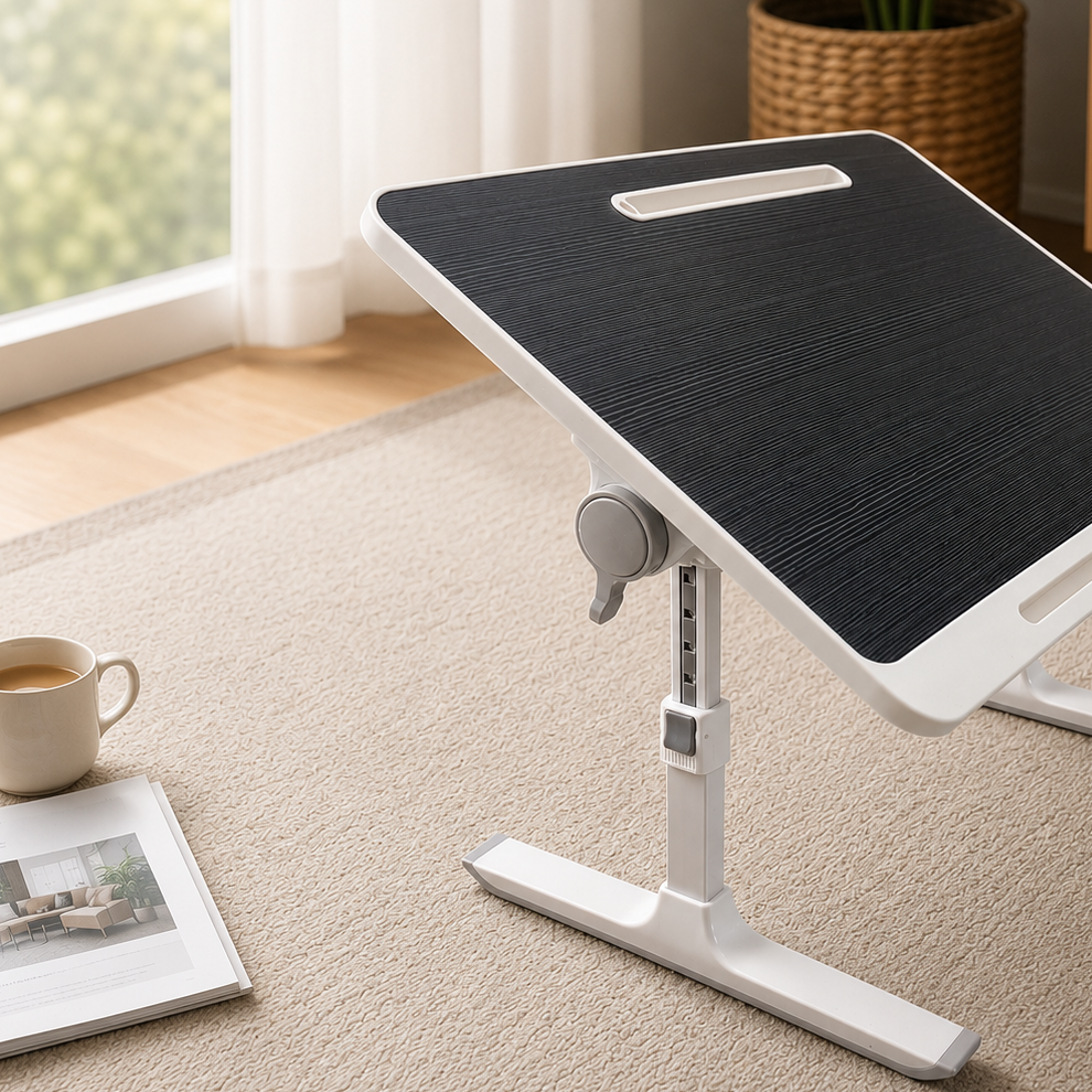TaffHOME Meja Lipat Laptop Belajar Foldable Bed Table Adjustable - KS02