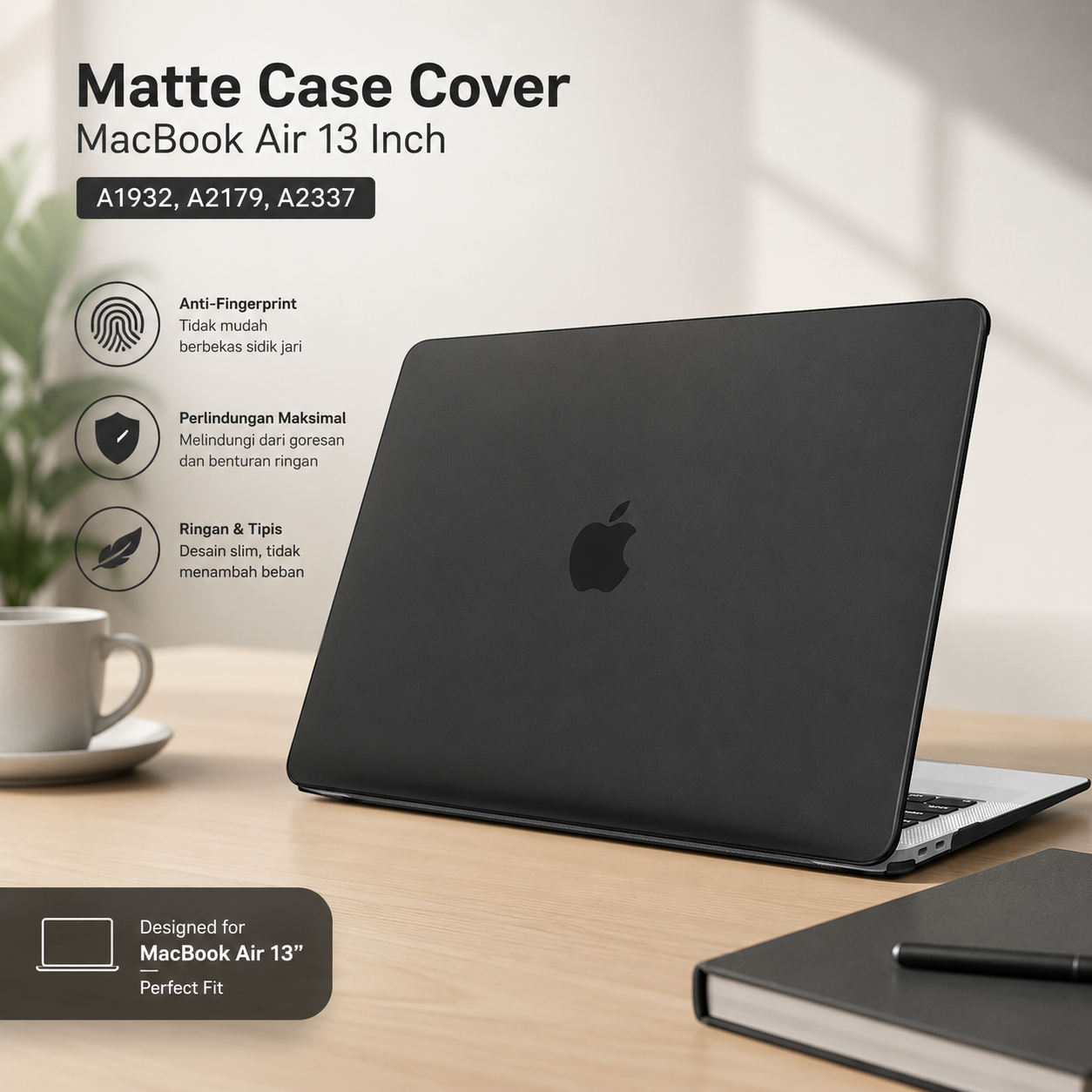 Batianda Hard Crystal Matte Case Cover Macbook Air 13 Inch A1932 A2179