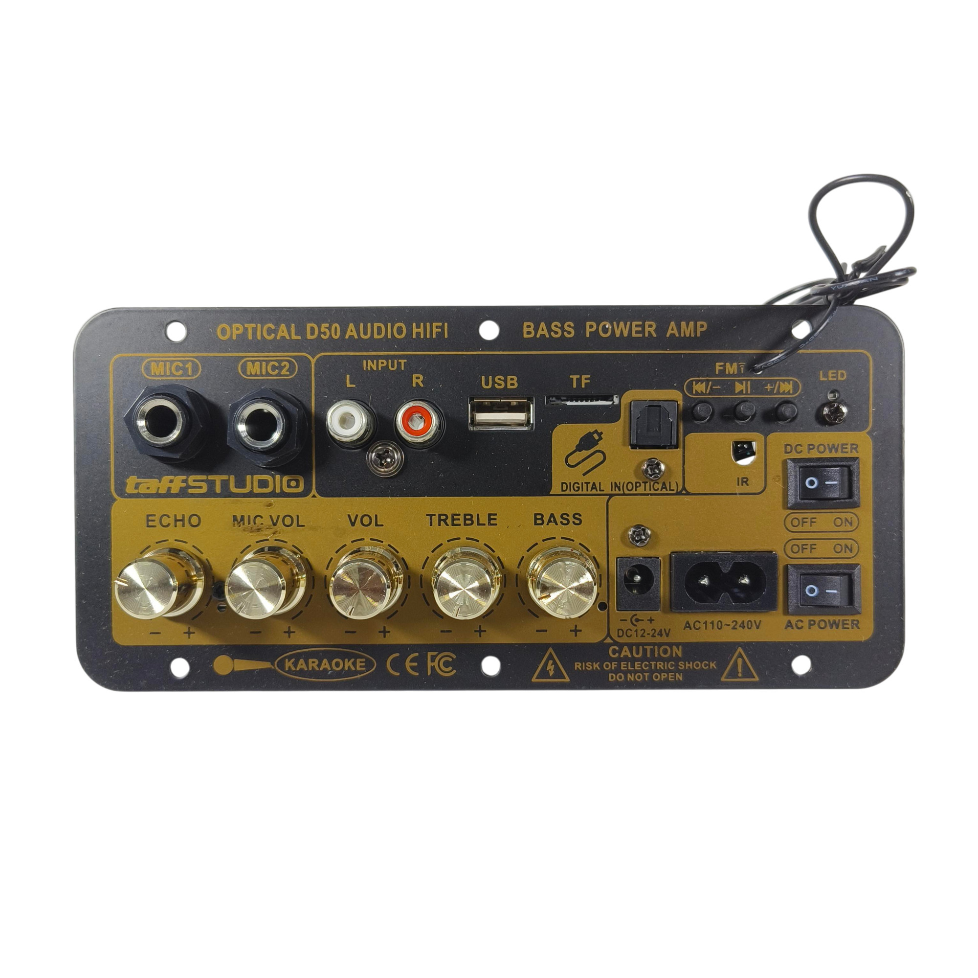 TaffSTUDIO Papan Audio Amplifier Karaoke Bluetooth with Optical Fiber - D50