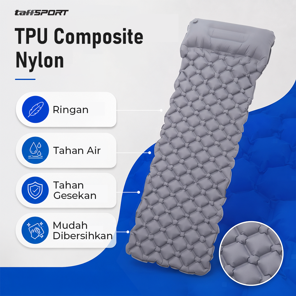 NATUREBELL Kasur Matras Angin Manual Sleeping Pad Ultralight Single - MH1