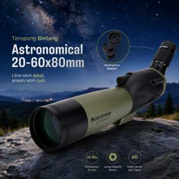 CELESTRON Ultima Teropong Bintang Astronomical Telescope 20-60x80mm - 52250