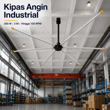 SOVE Titan Kipas Angin Gantung Plafon Industrial Fan HLVS 300W 220V 3M - BM-300